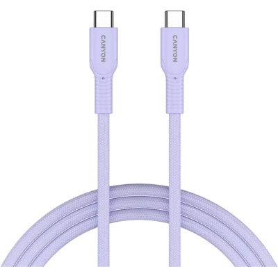 Дата кабель USB-C to USB-C 1.0m OnWire 60CL C-C 60W COLOR Braided 1m Purple Canyon (CND-CCAP60AB10PU)