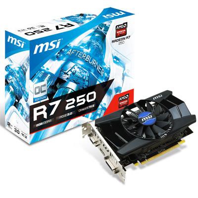 Видеокарта MSI Radeon R7 250 2048Mb OverClock (R7 250 2GD3 OC)