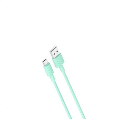 Дата кабель USB 2.0 AM to Micro 5P 1.0m 2.4A green XO (NB156-M-GR)