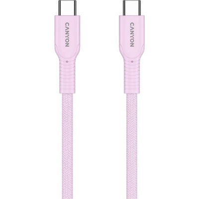 Дата кабель USB-C to USB-C 1.0m OnWire 60CL C-C 60W COLOR Braided 1m Pink Canyon (CND-CCAP60AB10PK)