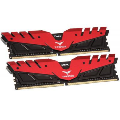 Модуль памяти для компьютера DDR4 16GB (2x8GB) 3000 MHz T-Force Dark Red Team (TDRED416G3000HC16CDC01)