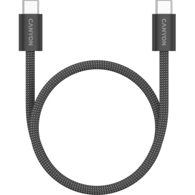 Дата кабель USB-C to USB-C 1.0m 60W Magnet Braided Black Canyon (CND-CCMG60AB15B)