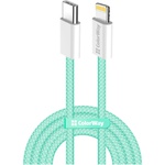 Дата кабель USB-C to Lightning 1.0m 27W green ColorWay (CW-CBPDCL061-G)