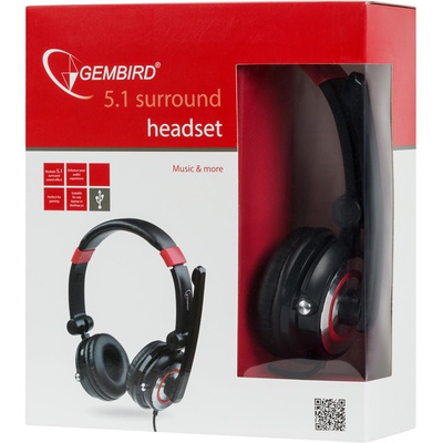 Наушники GEMBIRD MHS-5.1-001 USB (MHS-5.1-001)