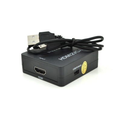 Перехідник HDMI F to VGA F 720P/1080P black Voltronic (YT-CM-HDMI/VGA-B)