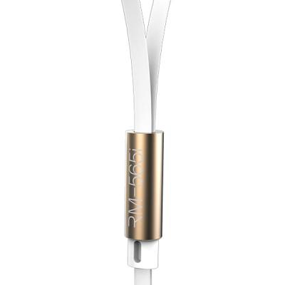 Наушники HF RM-565i White (metal + mic + button call answering) Remax (43652)
