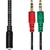 Перехідник XoKo AC-007 2x3.5-мм jack(F) - 3.5-мм 4pin jack(M) (XOKO AC-007)