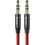 Кабель мультимедійний Jack 3.5mm Yiven M30 M/M 1.5m red-black Baseus (CAM30-C91)