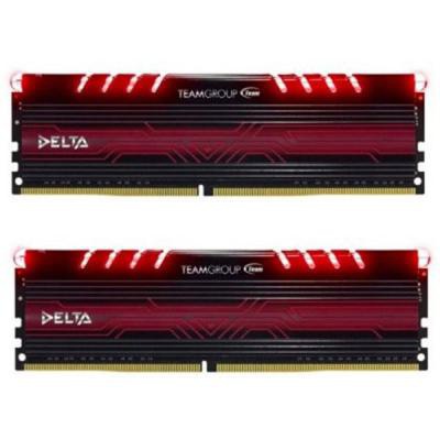 Модуль памяти для компьютера DDR4 32GB (2x16GB) 3000 MHz T-Force Delta Red LED Team (TDTRD432G3000HC16CDC01)
