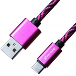 Дата кабель USB 2.0 AM to Type-C 1.0m Rose/Black Grand-X (FC05RSB)
