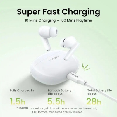 Навушники Ugreen HiTune T3C Earbuds Bluetooth White (45110)