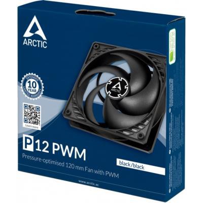 Кулер для корпуса Arctic P12 PWM Black/Transparent (ACFAN00133A)