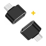 Перехідник USB to MicroUSB AC-050 2 pcs XoKo (XK-AC050-BK2)