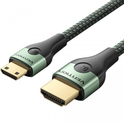 Кабель мультимедійний HDMI M to HDMI mini M 2.0m V2.1 8K 60Hz green Vention (AGJGH)