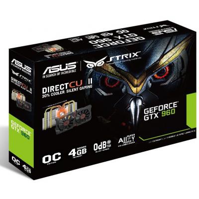 Видеокарта ASUS GeForce GTX960 4096Mb STRIX DC2 OC (STRIX-GTX960-DC2OC-4GD5)