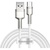 Дата кабель USB 3.1 AM to Type-C 2.0m CAKF 6.0A 66W Cafule Series Metal Data Cable White Baseus (CAKF000202)