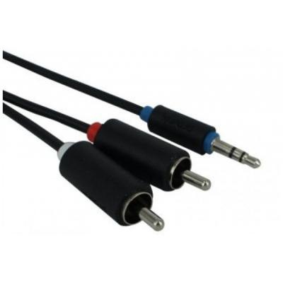 Кабель мультимедійний Jack 3.5mm папа/2RCA папа 1.5m Prolink (PB103-0150)