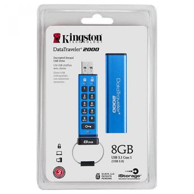 USB флеш накопитель Kingston 8GB DataTraveler 2000 Metal Security USB 3.0 (DT2000/8GB)