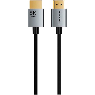 Кабель мультимедійний HDMI M to HDMI M 2.0m V2.1 8K60Hz Cabletime (CA915910)