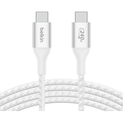 Дата кабель USB-C to USB-C 2.0m 240W white Belkin (CAB015BT2MWH)