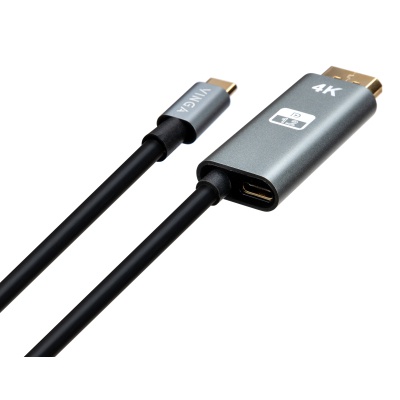 Кабель мультимедійний USB-C to DisplayPort 1.5m v1.2 4K60Hz PD 100W port Vinga (VCPVCCD1215PD)