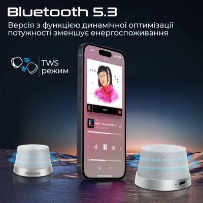 Акустична система Promate Punch 3 Вт Silver (punch.silver)
