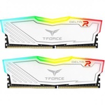 Модуль памяти для компьютера DDR4 16GB (2x8GB) 2400 MHz T-Force Delta White RGB Team (TF4D416G2400HC15BDC01)