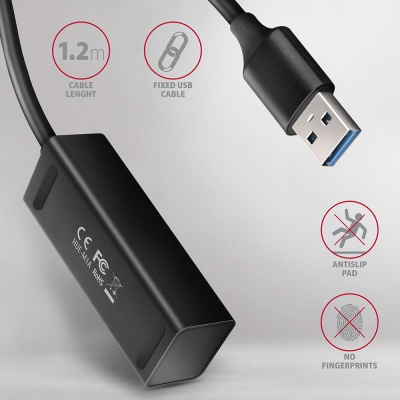 Концентратор AXAGON USB 3.1 to 4xUSB 3.0 1.2m black (HUE-M1AL)