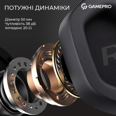 Навушники GamePro Genesis Hunter Black (HS1350B)