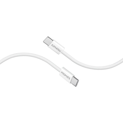 Дата кабель USB-C to USB-C ecoline-cc120.white Promate (ecoline-cc120.white)