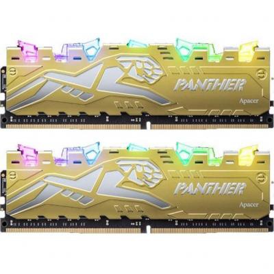 Модуль памяти для компьютера DDR4 16GB (2x8GB) 3000 MHz Panther Rage RGB Silver-Golden Apacer (EK.16G2Z.GJMK2)