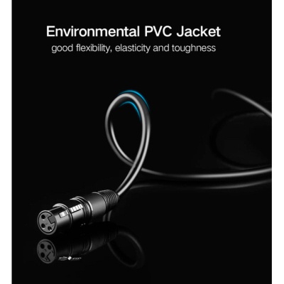 Кабель мультимедійний 6.35mm M to XLR F 2.0m AV131 black UGREEN (20719)