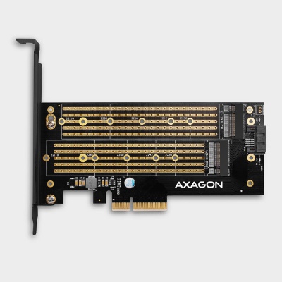 Контролер AXAGON PCIe to NVMe+SATA M.2 (PCEM2-D)