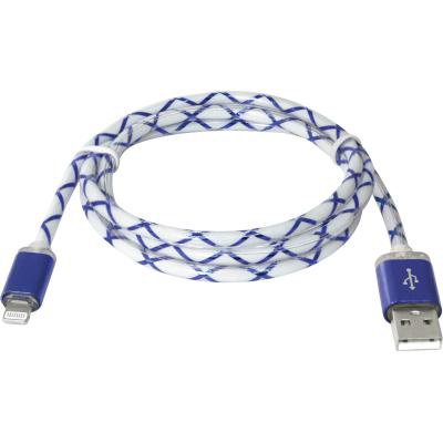 Дата кабель USB 2.0 AM to Lightning 1.0m ACH03-03LT BlueLED backlight Defender (87551)