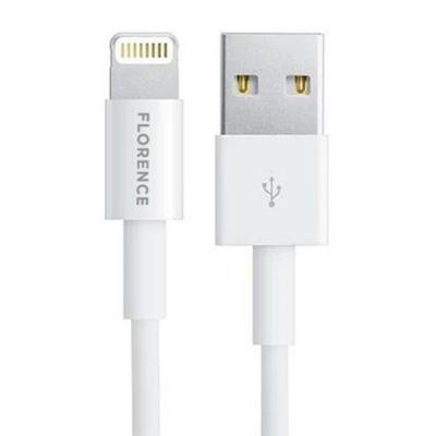 Дата кабель USB 2.0 AM to Lightning 1.0m 2A White Florence (FL-2110-WL)