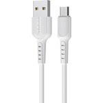 Дата кабель USB 2.0 AM to Micro 5P 1.0m 2A PVC BX16 white BOROFONE (6957531099482)