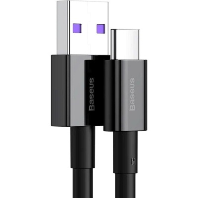 Дата кабель USB 2.0 AM to Type-C 1.0m 3A Black Baseus (CATYS-01)