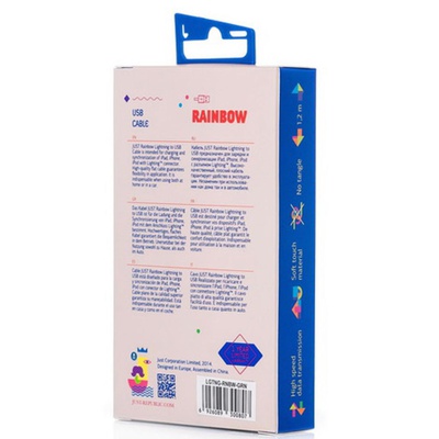 Дата кабель JUST Rainbow Lightning USB Cable Blue (LGTNG-RNBW-BL)