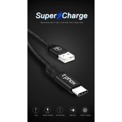 Дата кабель USB 2.0 AM to Type-C 1.2m Speed T-C810 Black T-Phox (T-C810 Black)