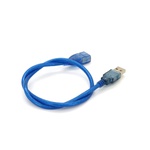 Дата кабель USB 2.0 AM/AF 0.5m transparent blue Voltronic (YT-AM/AF-0,5TBL)