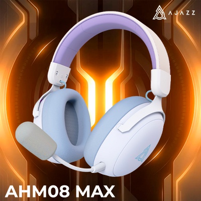 Навушники Ajazz AHM08 MAX 3-Mode White/Purple (AHM08-MAX-PWB)