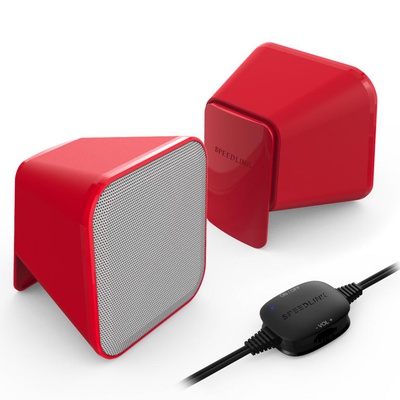 Акустическая система Speedlink SNAPPY Stereo Speakers, red-white (SL-810002-RDWE)