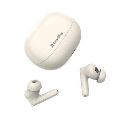 Навушники ColorWay Slim TWS-1 Earbuds Long Life Beige (CW-TWS1BE)