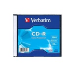 Диск CD Verbatim CD-R 700Mb 52x 1шт Slim Case (43347)