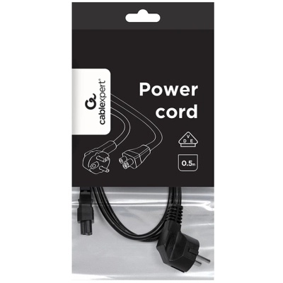 Кабель живлення C5 0.5m 0.75mm2 Cablexpert (PC-186-ML12-0.5M)