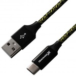 Дата кабель USB 2.0 AM to Type-C 1.0m Yellow/Black Grand-X (FC06YB)