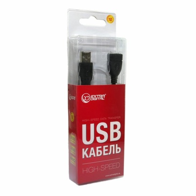 Дата кабель USB 2.0 AM/AF 0.5m EXTRADIGITAL (KBU1618)