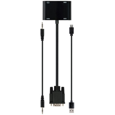 Перехідник Cablexpert VGA to HDMI/VGA+audio 3.5mm (A-VGA-HDMI-02)