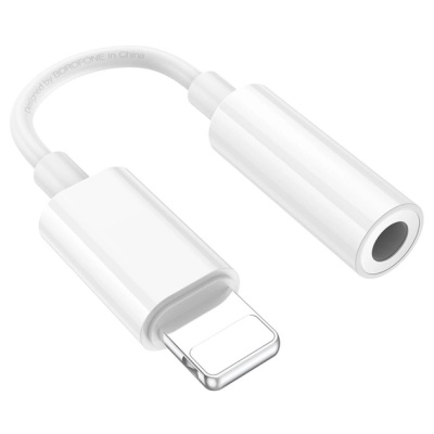 Перехідник Lightning to 3.5mm F white BOROFONE (6941991111143)