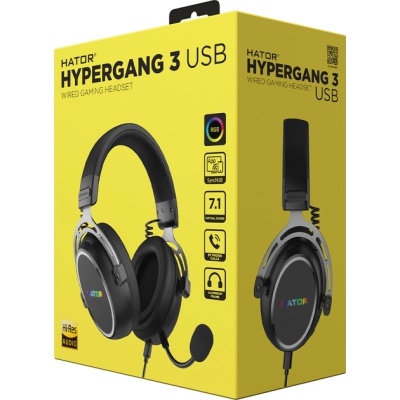 Навушники Hator Hypergang 3 Hi-Res Black (ESH50)
